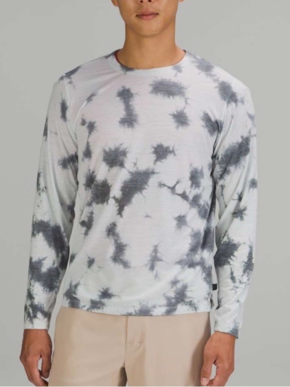 LULULEMON Size XL Long-Sleeve Tie-Dye Mens Crewneck Shirt -